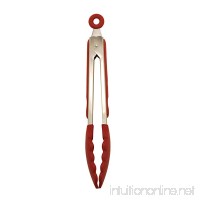 Starfrit 093290-006-0000 Silicone and Stainless Steel Tongs  9-Inch  Red - B00D6CMSYU